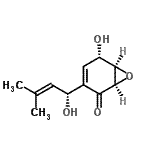 CAS 登录号：495401-17-7， (1R,5S,6R)-5-羟基-3-[(1R)-1-羟基-3-甲基-2-丁烯-1-基]-7-氧杂双环[4.1.0]庚-3-烯-2-酮
