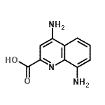CAS 登录号：495409-11-5， 4,8-二氨基-2-喹啉羧酸