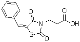 CAS 登录号：49545-19-9， 3-(5-亚苄基-2,4-二氧代-1,3-噻唑烷-3-基)丙酸