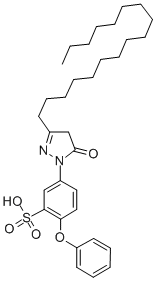 CAS 登录号：4971-48-6， 1-(3-磺基-4-苯氧基)-苯基-3-十七烷基-吡唑啉-5-酮