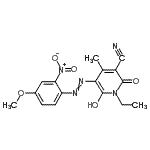 CAS#: 49744-42-5, 1-Ethyl-6-Hydroxy-5-[(4-Methoxy-2-Nitrophenyl)Diazenyl]-4-Methyl-2-Oxo-1,2-Dihydro-3-Pyridinecarbonitrile