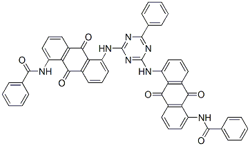 CAS#: 49776-52-5, N,N'-[(6-Phenyl-1,3,5-Triazine-2,4-Diyl)Bis[Imino(9,10-Dihydro-9,10-Dioxoanthracene-5,1-Diyl)]]Bis(Benzamide)