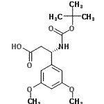 CAS 登录号：499995-85-6， (3S)-3-(3,5-二甲氧基苯基)-3-({[(2-甲基-2-丙基)氧基]羰基}氨基)丙酸