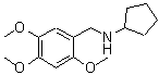 CAS 登录号：499997-33-0， N-(2,4,5-三甲氧基苄基)环戊烷胺