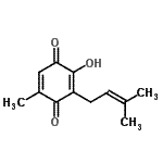 CAS 登录号：500355-92-0， 2-羟基-5-甲基-3-(3-甲基-2-丁烯-1-基)-1,4-苯醌