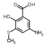 CAS#: 500900-18-5, 5-Amino-2-Hydroxy-3-(Methylsulfanyl)Benzoic Acid