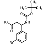 CAS 登录号：501015-16-3， 3-(3-溴苯基)-3-({[(2-甲基-2-丙基)氧基]羰基}氨基)丙酸