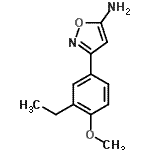 CAS 登录号：501117-30-2， 3-(3-乙基-4-甲氧基苯基)-1,2-恶唑-5-胺