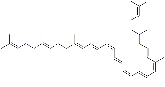CAS 登录号：502-64-7， (6E,8E,10Z,12E,14Z,16E,18Z,20E,22E,26E)-2,6,10,14,19,23,27,31-八甲基三十二碳-2,6,8,10,12,14,16,18,20,22,26,30-十二烯