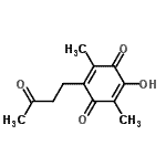 CAS 登录号：502182-46-9， 2-羟基-3,6-二甲基-5-(3-氧代丁基)-1,4-苯醌