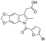 CAS#: 50332-07-5, 5-(5-Bromo-2-Furoyl)-6-Methyl-5H-1,3-Dioxolo[4,5-f]Indole-7-Acetic Acid
