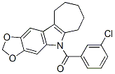 CAS#: 50332-32-6, 5,6,7,8,9,10-Hexahydro-5-(3-Chlorobenzoyl)Cyclohepta[b]-1,3-Dioxolo[4,5-f]Indole