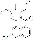 CAS 登录号：50341-68-9， N-丁基-N-[2-(二乙基氨基)乙基]-6-氯-1-萘甲酰胺
