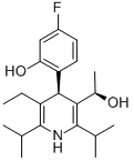 CAS 登录号：503610-16-0， (aR,4R)-5-乙基-4-(4-氟-2-羟基苯基)-alpha-甲基-2,6-二(1-甲基乙基)-3-吡啶甲醇