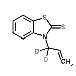 CAS 登录号：50463-21-3， 3-[(1,1-<sup>2</sup>H<sub>2</sub>)-2-丙烯-1-基]-1,3-苯并噻唑-2(3H)-硫酮