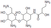 CAS#: 50474-68-5, N-[(S)-4-Amino-2-Hydroxybutyryl]-2-Deoxy-4-O-(2,6-Diamino-2,6-Dideoxy-alpha-D-Glucopyranosyl)-D-Streptamine