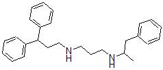 CAS 登录号：50597-63-2， N-(3,3-二苯基丙基)-N-(1-甲基-2-苯基乙基)-1,3-丙烷二胺