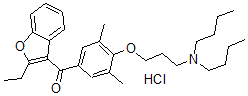 CAS#: 50602-48-7, [4-[3-(Dibutylamino)propoxy]-3,5-dimethyl-phenyl]-(2-ethylbenzofuran-3-yl)methanone hydrochloride