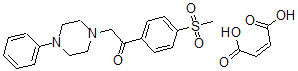 CAS#: 50648-51-6, 1-(4-Methanesulfonylphenacyl)-4-phenylpiperazine maleate