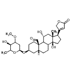 CAS#: 507-87-9, (3beta,5beta,8xi,9xi,11alpha)-3-[(2,6-Dideoxy-3-O-Methyl-alpha-D-Glycero-Hexopyranosyl)Oxy]-11,14-Dihydroxy-19-Oxocard-20(22)-Enolide