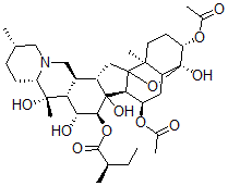 CAS#: 508-66-7, 4alpha,9-Epoxycevane-3beta,4,7alpha,14,15alpha,16beta,20-Heptol 3,7-Diacetate 15-[(R)-2-Methylbutanoate]