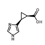 CAS 登录号：508217-13-8， (1R,2S)-2-(1H-咪唑-4-基)环丙烷羧酸