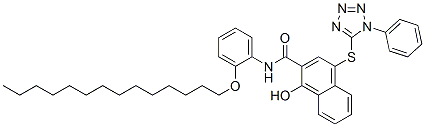 CAS 登录号：5084-13-9， 1-羟基-4-(1-苯基-1H-四唑-5-基硫代)-2'-十四烷氧基-2-萘甲酰苯胺