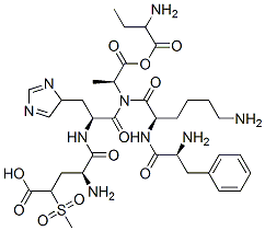 CAS 登录号：50913-82-1， gamma-(甲基磺酰基)-L-alpha-氨基丁酰基-L-alpha-谷氨酰-L-组氨酰-3-苯基-L-丙氨酰-D-赖氨酰-L-丙氨酸