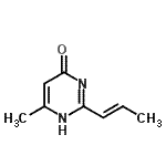 CAS 登录号：51072-78-7， 6-甲基-2-[(1E)-1-丙烯-1-基]-4(1H)-嘧啶酮