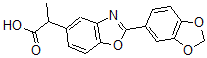 CAS 登录号：51234-64-1， alpha-甲基-2-(3,4-亚甲二氧基苯基)-5-苯并恶唑乙酸