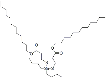 CAS 登录号：51287-83-3， 5,5-二丁基-9-氧代-10-氧杂-4,6-二硫杂-5-锡杂二十二烷酸十二烷基酯