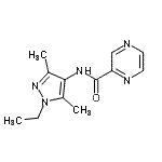 CAS 登录号：515828-81-6， N-(1-乙基-3,5-二甲基-1H-吡唑-4-基)-2-吡嗪甲酰胺