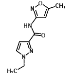 CAS 登录号：515848-59-6， 1-乙基-N-(5-甲基-1,2-恶唑-3-基)-1H-吡唑-3-甲酰胺