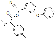 CAS 登录号：51630-53-6， 4-甲基-alpha-(1-甲基乙基)苯乙酸氰基(3-苯氧基苯基)甲酯