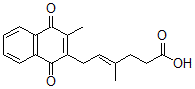 CAS 登录号：51732-61-7， 2-甲基-3-(5'-羧基-3'-甲基-2'-戊烯基)-1,4-萘醌