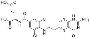 CAS 登录号：51865-65-7， (2R)-2-[[4-[2-(2-氨基-4-氧代-1H-蝶啶-6-基)乙基氨基]-3,5-二氯-苯甲酰基]氨基]戊烷二酸