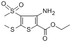 CAS 登录号：519056-53-2， 3-氨基-4-(甲基磺酰基)-5-(甲硫基)噻吩-2-羧酸乙酯