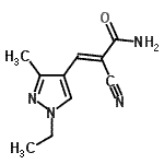 CAS 登录号：522621-90-5， (2E)-2-氰基-3-(1-乙基-3-甲基-1H-吡唑-4-基)丙烯酰胺