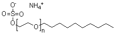 CAS 登录号：52286-19-8， 聚乙二醇癸基醚硫酸酯铵盐