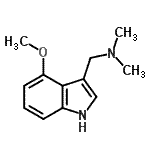 CAS#: 52335-75-8, 1-(4-Methoxy-1H-Indol-3-Yl)-N,N-Dimethylmethanamine