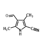 CAS 登录号：524035-96-9， 4-甲酰基-3,5-二甲基-1H-吡咯-2-甲腈