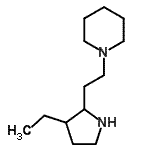 CAS 登录号：524918-19-2， 1-[2-(3-乙基-2-吡咯烷基)乙基]哌啶