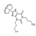 CAS#: 524944-72-7, 1-Butyl-3-(3-Hydroxypropyl)-8-(Tricyclo[3.3.1.0<Sup>3,7</Sup>]Non-3-Yl)-3,7-Dihydro-1H-Purine-2,6-Dione