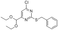 CAS 登录号：525559-14-2， 2-苄基巯基-4-氯-6-二乙氧基甲基-嘧啶