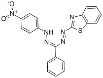CAS 登录号:52644-49-2, N-(1,3-苯并噻唑-2-基亚胺)-N'-(4-硝基苯胺基)苯甲脒