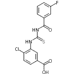 CAS 登录号：530126-67-1， 4-氯-3-{[(3-氟苯甲酰)硫代氨基甲酰]氨基}苯甲酸