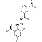 CAS 登录号：530127-30-1， 3,5-二溴-2-{[(3-硝基苯甲酰)硫代氨基甲酰]氨基}苯甲酸