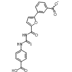 CAS 登录号：530132-21-9， 4-({[5-(3-硝基苯基)-2-糠酰]硫代氨基甲酰}氨基)苯甲酸