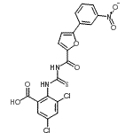 CAS#: 530134-41-9, 3,5-Dichloro-2-({[5-(3-Nitrophenyl)-2-Furoyl]Carbamothioyl}Amino)Benzoic Acid