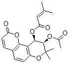 CAS#: 53023-18-0, 3-Methyl-2-Butenoic Acid 9alpha-(Acetyloxy)-9,10-Dihydro-8,8-Dimethyl-2-Oxo-2H,8H-Benzo[1,2-b:3,4-b']Dipyran-10alpha-Yl Ester